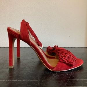 Banana Republic Suede Fringe Heel | Never Worn